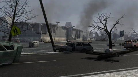 Mall Apocalypse Scene Stock Footage 33891868