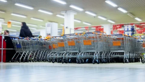 Mall basket time lapse Stock Footage 85687049