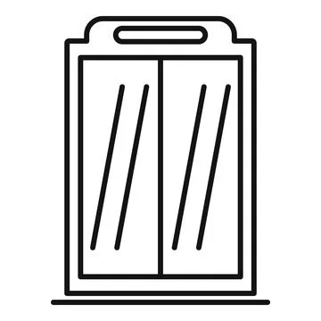 Mall elevator icon, outline style Stock Illustration