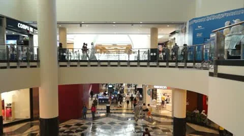 Mall of the Emirate Esculator drive Video stock 12213367