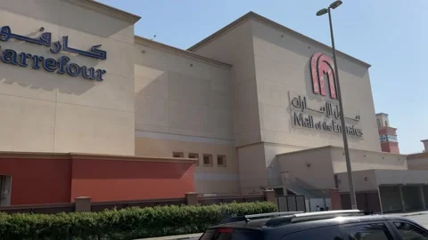 The Mall of Emirates one of the largest shopping mall in Dubai Stock Footage 154162474