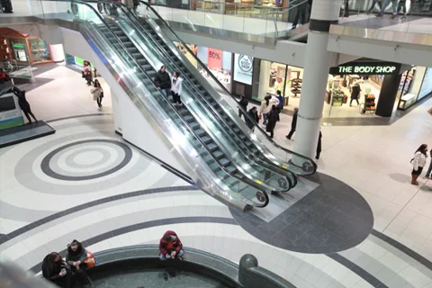Mall Escalator Time Lapse Stock Footage 37871074