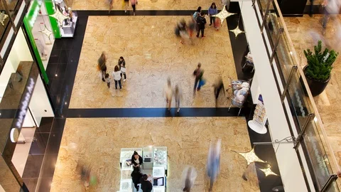 Mall hall timelapse UAE. zoom out Video stock 124022163