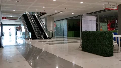 Mall Hallways Without People Stock Footage 167042630