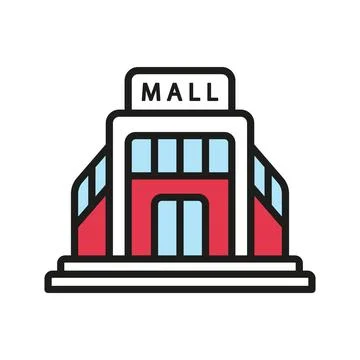 Mall icon vector design templates simple and modern Illustrazione stock