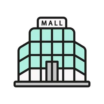 Mall icon vector design templates simple and modern Stock Illustration