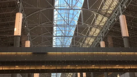 Mall Inside Pan Down Video stock 117138802