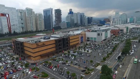 Mall with outdoor parking Stock Footage 93661847