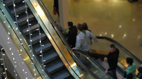 Mall Pedestrian Traffic Tilt Shift Stock Footage 32017497