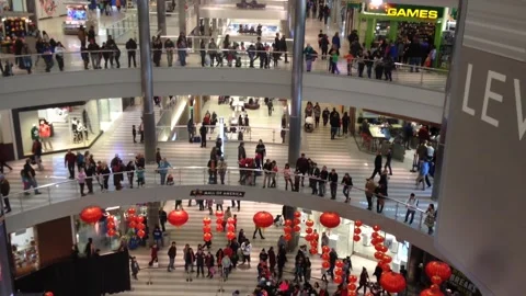 Mall Shopping Stock Footage 144585540