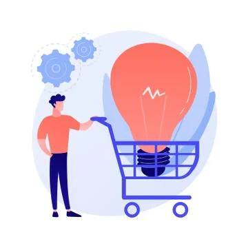 Mall shopping vector concept metaphor. Illustrazione stock