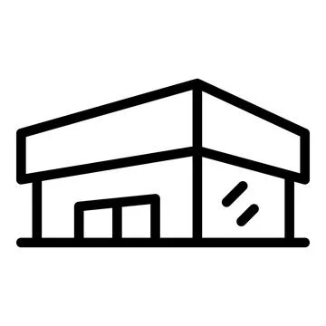 Mall store icon outline vector. Building center Ilustración de archivo