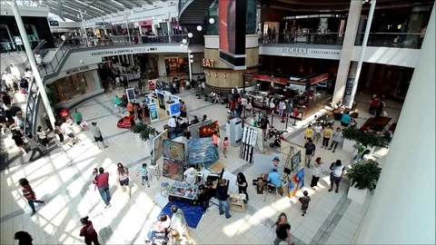 Mall time lapse - high shot 32x Stock Footage 76035507