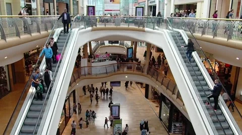 Mall Wide Stock Footage 45595538