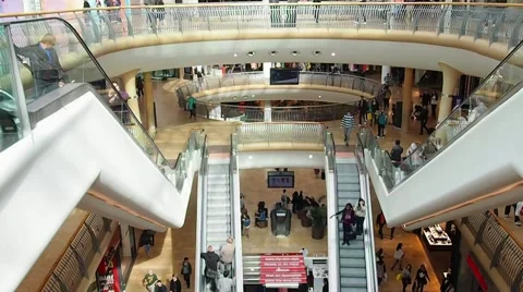 Mall Wide Tilt v2 Stock Footage 45595617