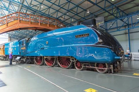 Mallard steam train Stock Photos