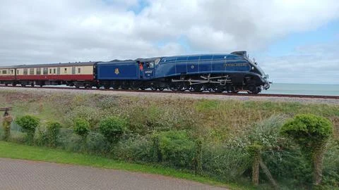 Mallard style train Stock Photos