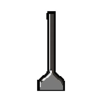 Mallet brick chisel pixel art vector illustration Stock Illustration