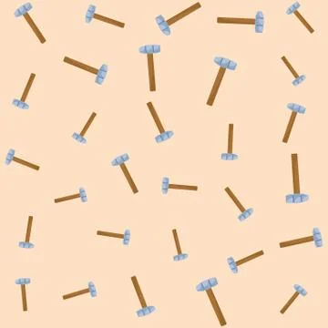Mallet construction tools background pattern Stock Illustration