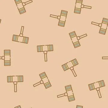 Mallet croquet game vector seamless pattern イラスト素材