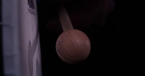 Mallet Hits Drum Head Macro Stock Footage 77781475