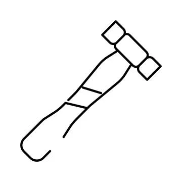 Mallet icon representing construction work and tools Stock Illustration