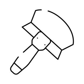 Mallet icon showing carpenter tool or gavel Stock Illustration