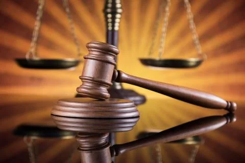 Mallet, legal code and statue of justice, Law concept Free Stock Photos