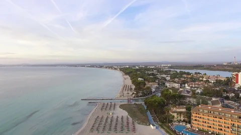 Mallorca, Alcudia, Playa de Muro Stock Footage