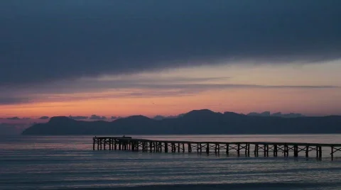 Mallorca Bay at down Video stock 775191