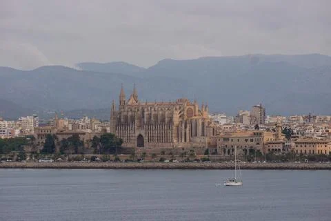 Mallorca Caphedral general plan - view from sea 2 Stock Photos