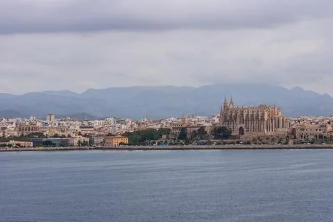 Mallorca Caphedral general plan - view from sea Stock-Fotos