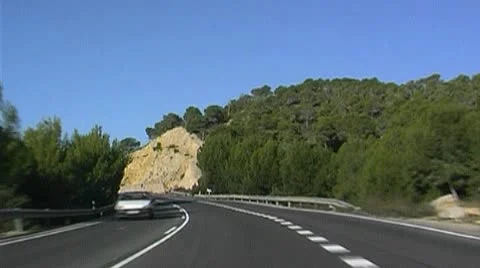 Mallorca highway Stock Footage 9953949