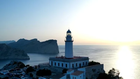 Mallorca lighthouse - Faro de Formentor Stock Footage