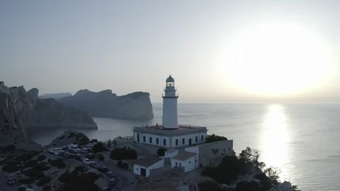 Mallorca lighthouse - Faro de Formentor Stock Footage