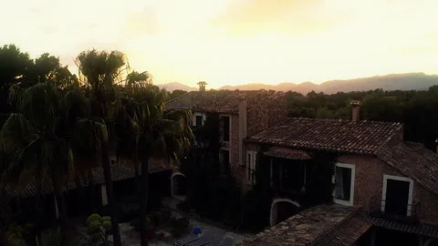 Mallorca Rooftops At Golden Sunset Vídeo Stock 346743098