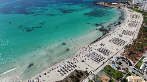 Mallorca Sa Coma Playa view 스톡 동영상 346547396