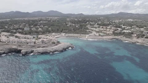 Mallorca Spain Drone Footage from beautiful island Stock Footage 153467553