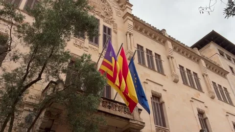 Mallorca, Spain - May 9, 2026: Parliament of Balearic Islands in Palma, Majorca Vídeo Stock 334627821