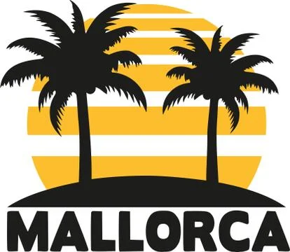 Mallorca sun lines Stock Illustration
