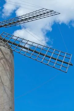 Mallorca windmill sky Stock Photos