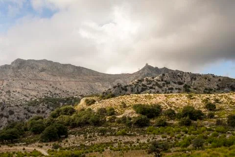 Mallorcan mountain range Stock Photos