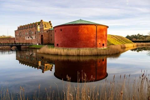 Malmhus Castle with some great reflections Stock Photos