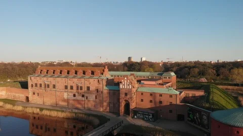 MALMÖ CASTEL AERIAL VIEW Stock Footage 107775293