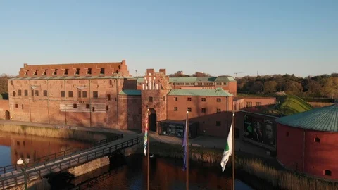 MALMÖ CASTEL AERIAL VIEW Stock Footage 107775308
