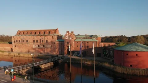 MALMÖ CASTEL AERIAL VIEW Stock Footage 107776608