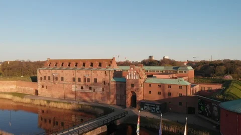 MALMÖ CASTEL AERIAL VIEW Stock Footage 107776769