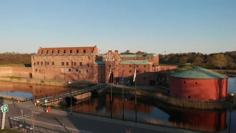 MALMÖ CASTEL AERIAL VIEW Stock Footage 107779994
