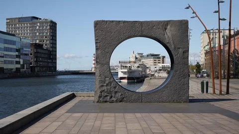 MALMÖ CITY CENTRE DURING COVID 19 PANDEMIC Stock Footage 129744169
