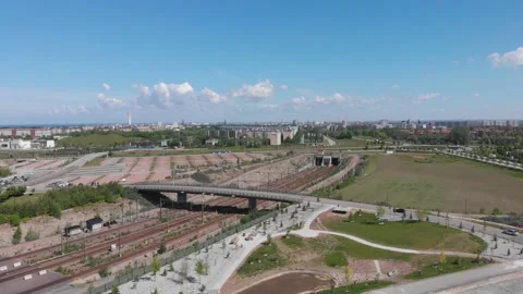 Malmo Hylie Train Track Stock Footage 131548188